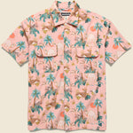 50's Milano Animal Crossing Shirt - Pink - Monitaly - STAG Provisions - Tops - S/S Woven - Other Pattern