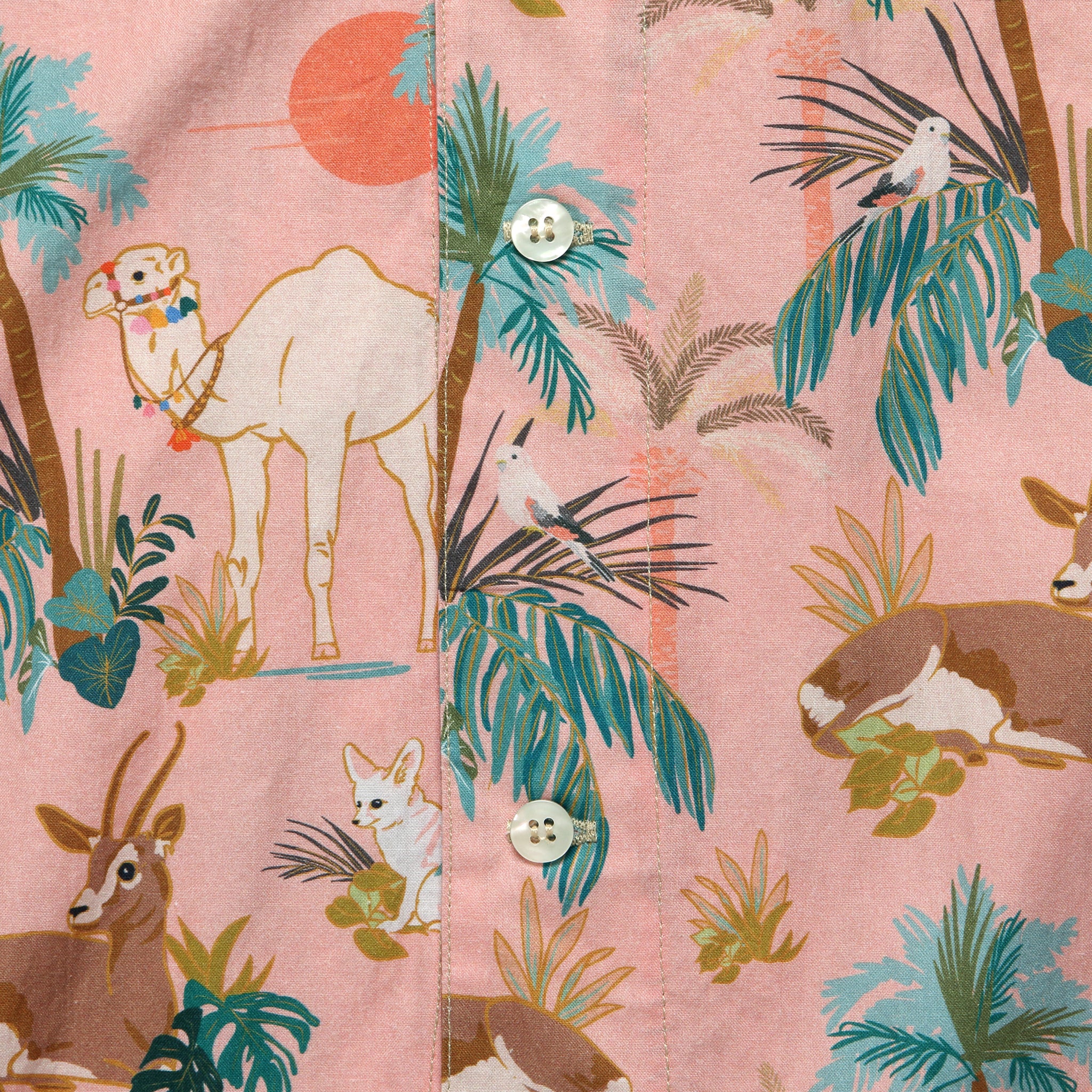 
                          50's Milano Animal Crossing Shirt - Pink - Monitaly - STAG Provisions - Tops - S/S Woven - Other Pattern
                        