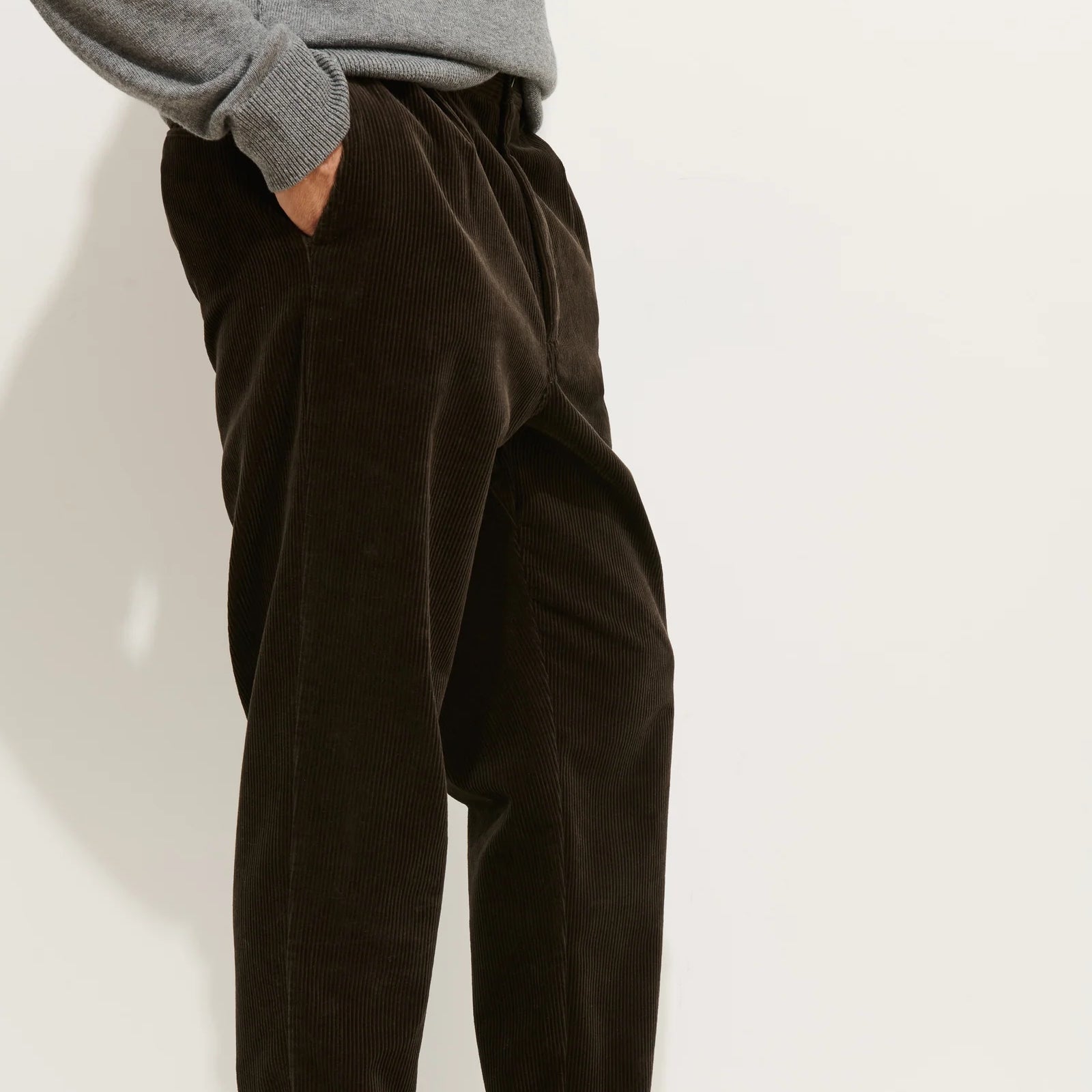 Corduroy Pleated Pant - Chocolate - Alex Mill - STAG Provisions - Pants - Corduroy