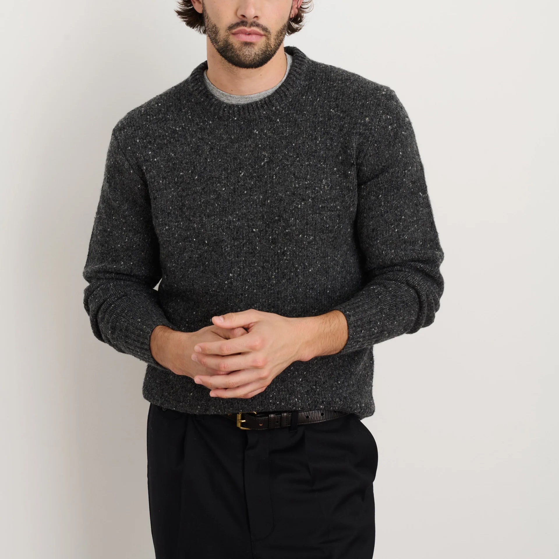 
                          Donegal Wool Sweater - Charcoal - Alex Mill - STAG Provisions - Tops - Sweater
                        
