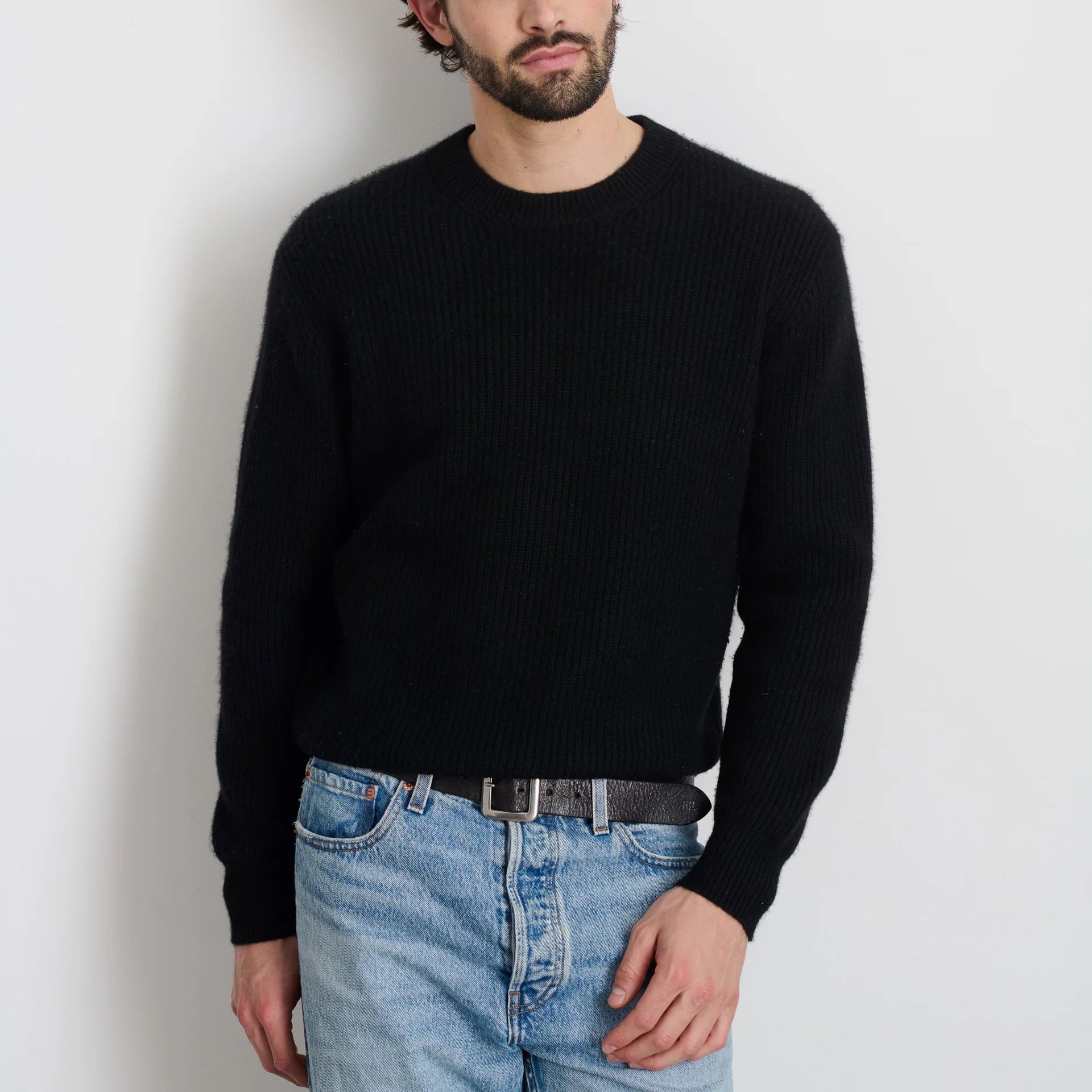 
                          Cashmere Jordan Sweater - Black - Alex Mill - STAG Provisions - Tops - Sweater
                        