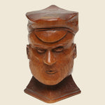 Hand-Carved Fisherman Wooden Bust - Vintage - STAG Provisions - Home - Art & Accessories - Decorative Object