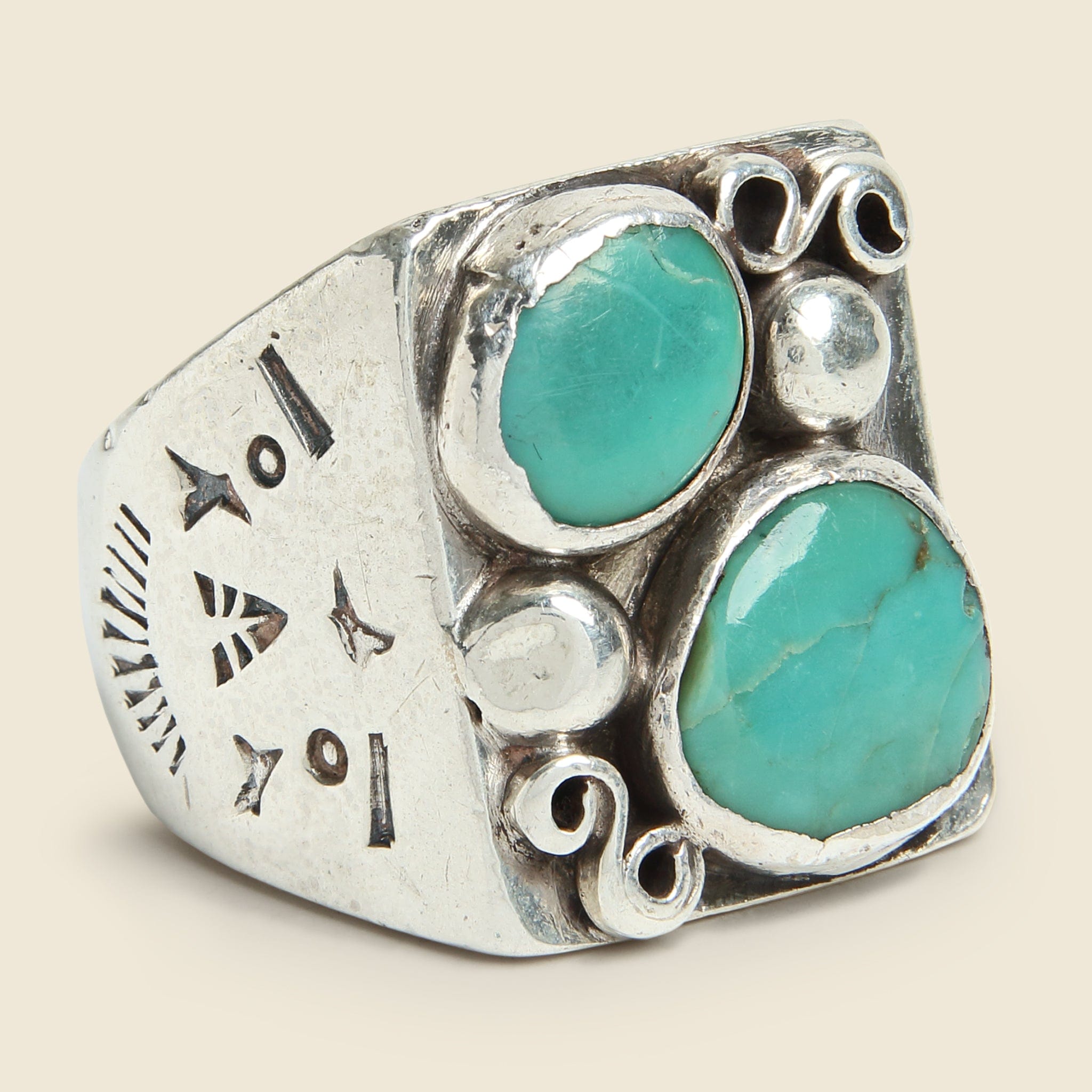 Vintage Sterling 2-Stone Turquoise Ring - Vintage - STAG Provisions - One & Done - Accessories & Jewelry
