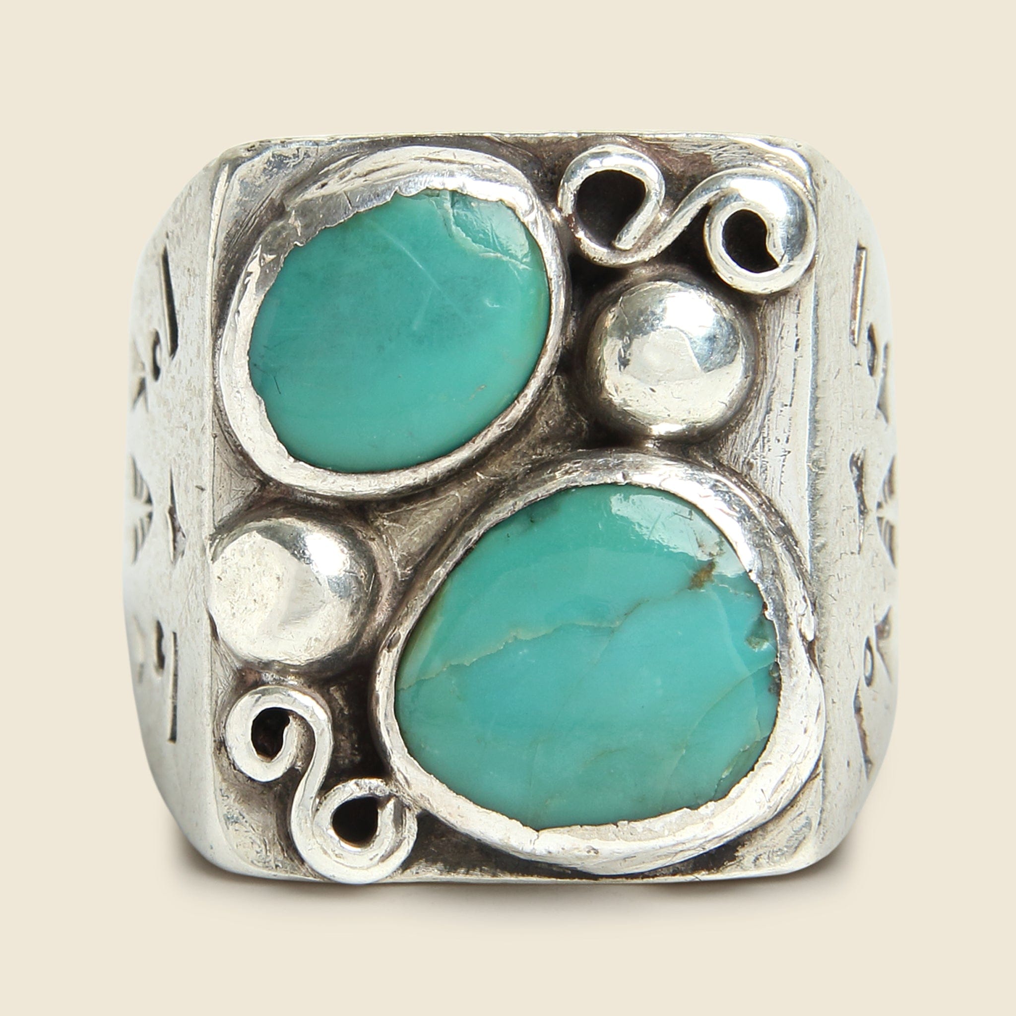 
                          Vintage Sterling 2-Stone Turquoise Ring - Vintage - STAG Provisions - One &amp; Done - Accessories &amp; Jewelry
                        