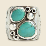 Vintage Sterling 2-Stone Turquoise Ring - Vintage - STAG Provisions - One & Done - Accessories & Jewelry