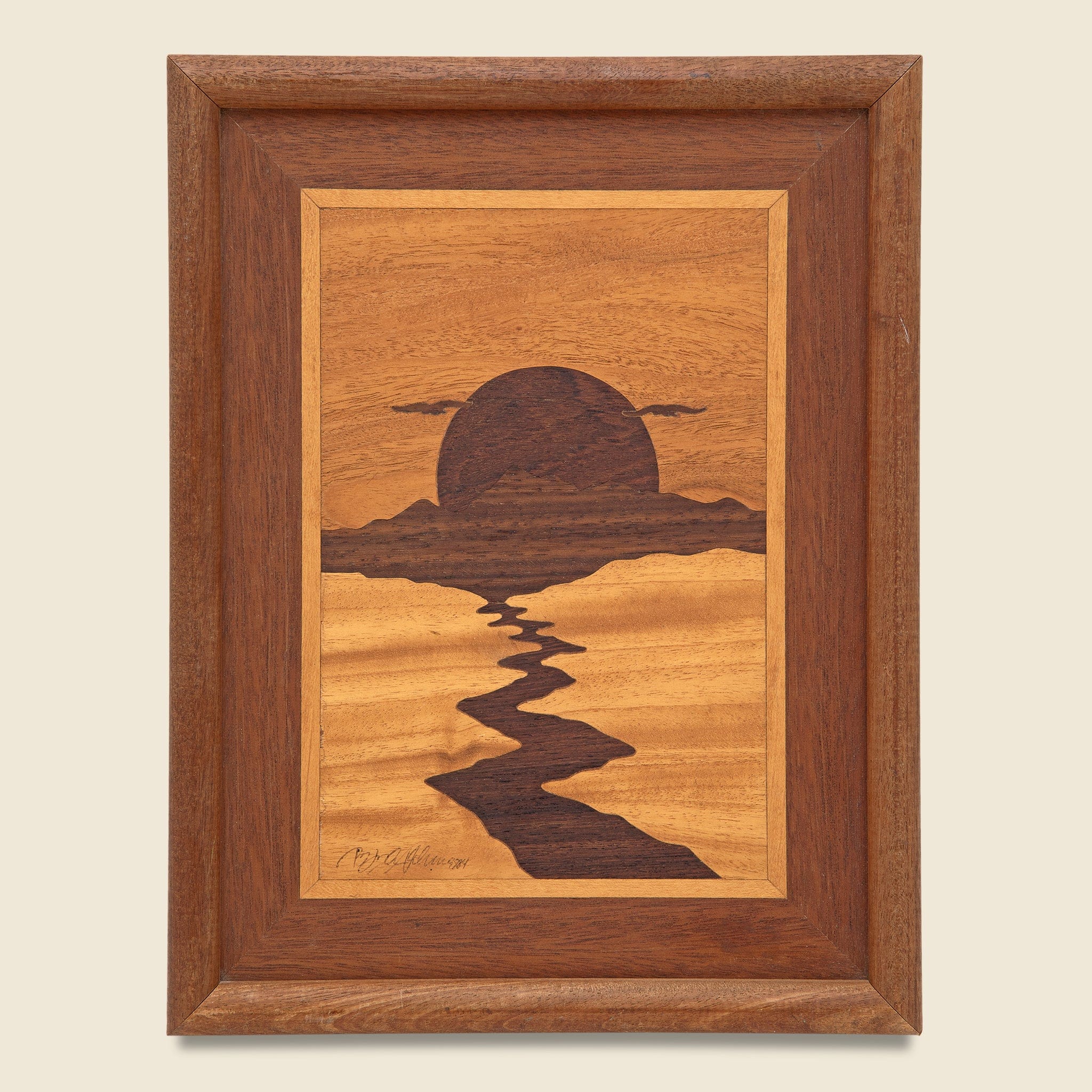Vintage Pieced Wood Sunset - Vintage - STAG Provisions - One & Done - Art