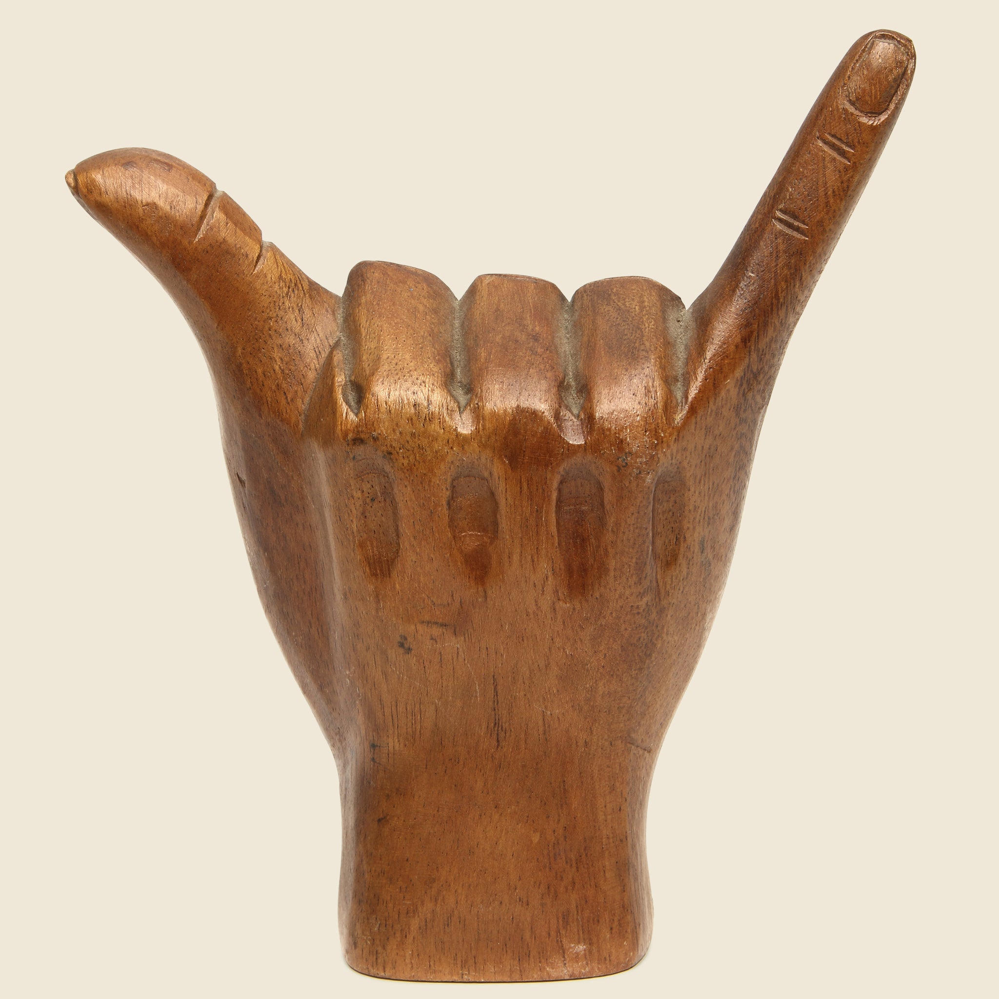 
                          Wooden Shaka Hand Carving - Vintage - STAG Provisions - One &amp; Done - Miscellaneous
                        