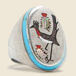 Vintage Sterling Inlaid Road Runner Ring - Vintage - STAG Provisions - One & Done - Accessories & Jewelry