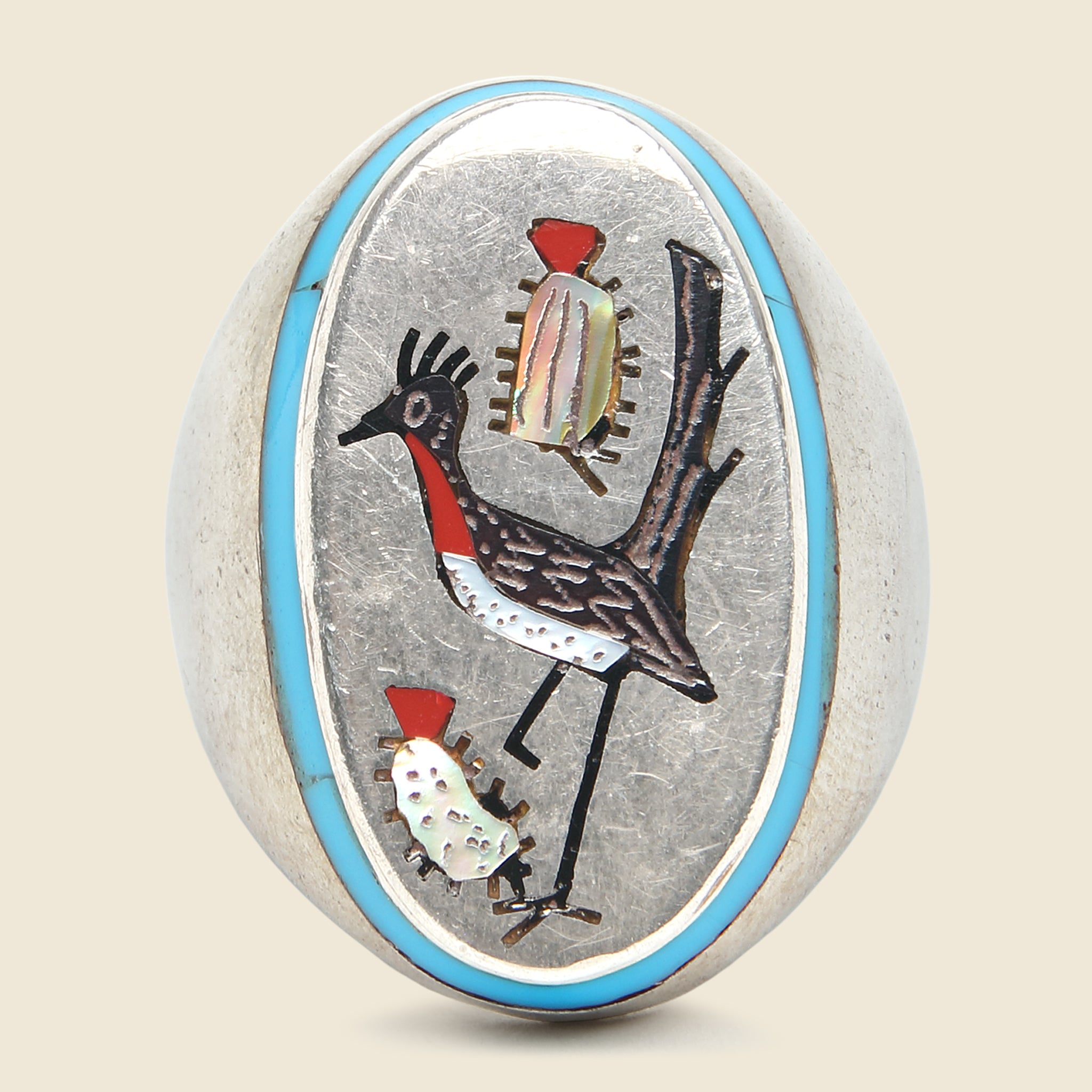 
                          Vintage Sterling Inlaid Road Runner Ring - Vintage - STAG Provisions - One &amp; Done - Accessories &amp; Jewelry
                        