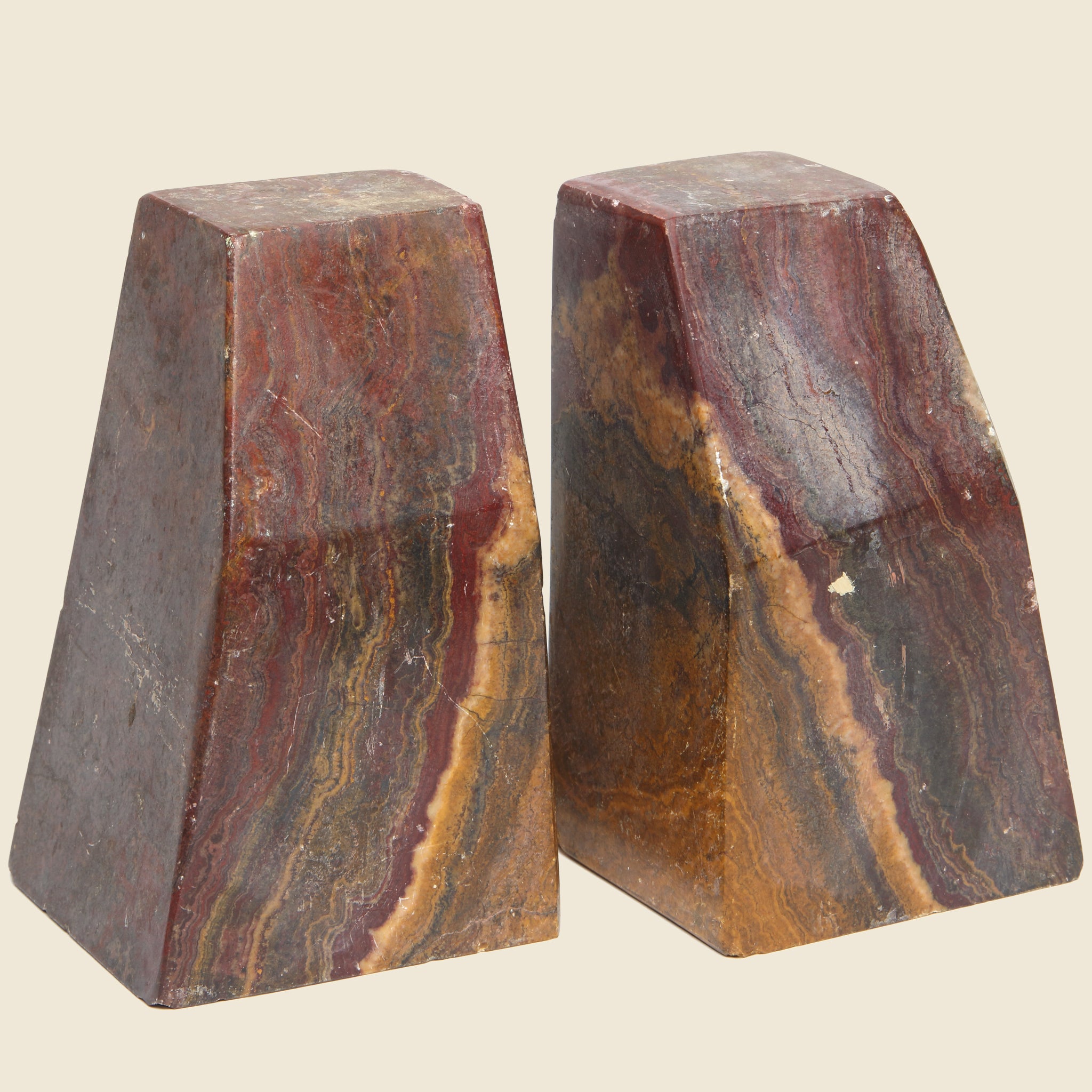 Red Jasper Bookends - Vintage - STAG Provisions - One & Done - Miscellaneous