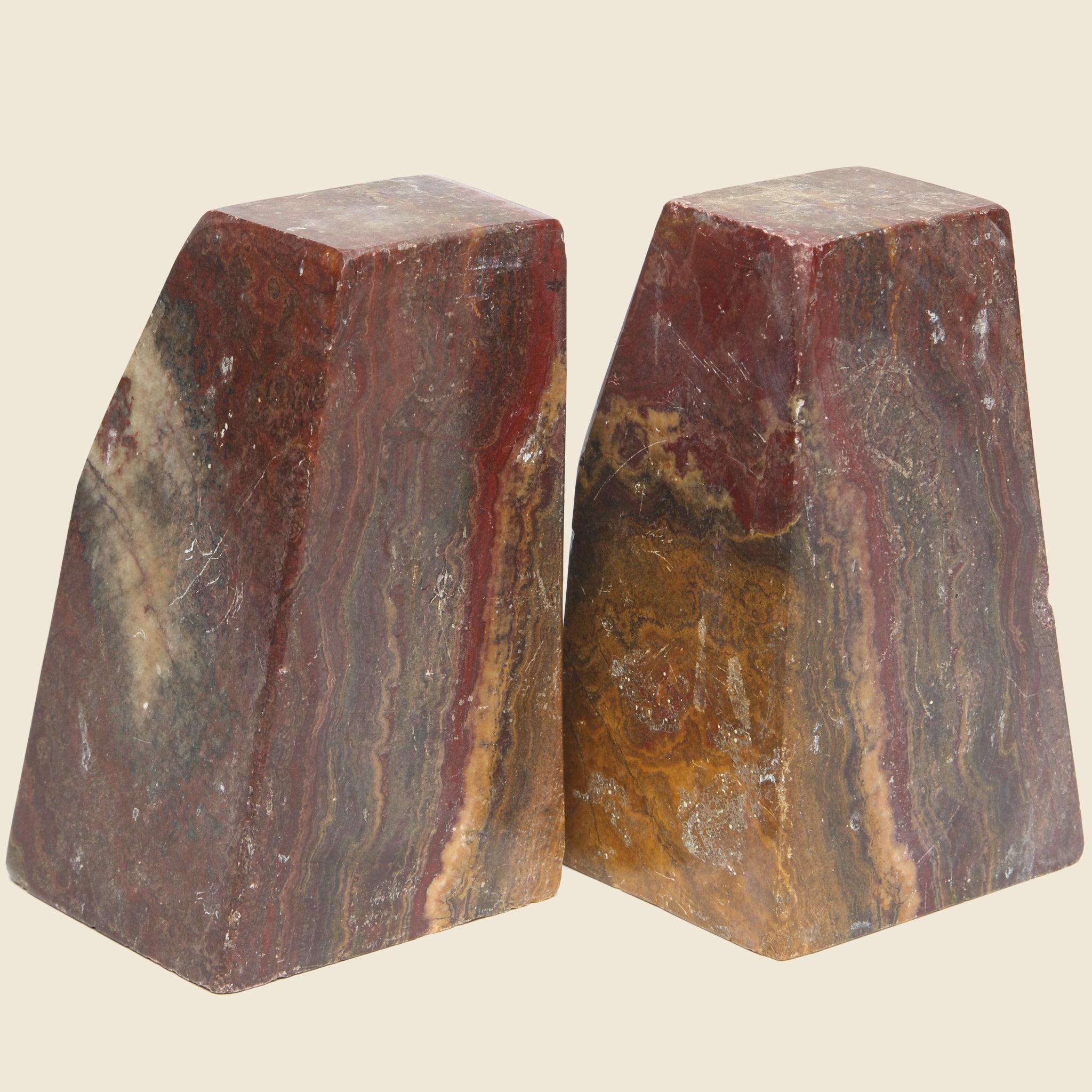 
                          Red Jasper Bookends - Vintage - STAG Provisions - One &amp; Done - Miscellaneous
                        