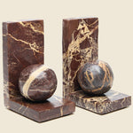 Red Jasper Sphere Bookends - Vintage - STAG Provisions - One & Done - Furniture