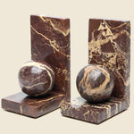 Red Jasper Sphere Bookends - Vintage - STAG Provisions - One & Done - Furniture