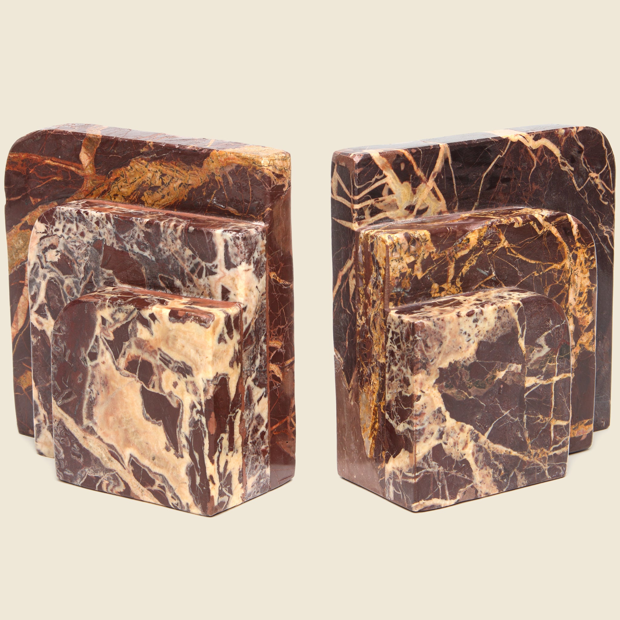 
                          Red Jasper Stacked Bookends - Vintage - STAG Provisions - One &amp; Done - Furniture
                        