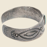 Stamped Silver & Turquoise Cuff #1 - Vintage - STAG Provisions - One & Done - Accessories & Jewelry