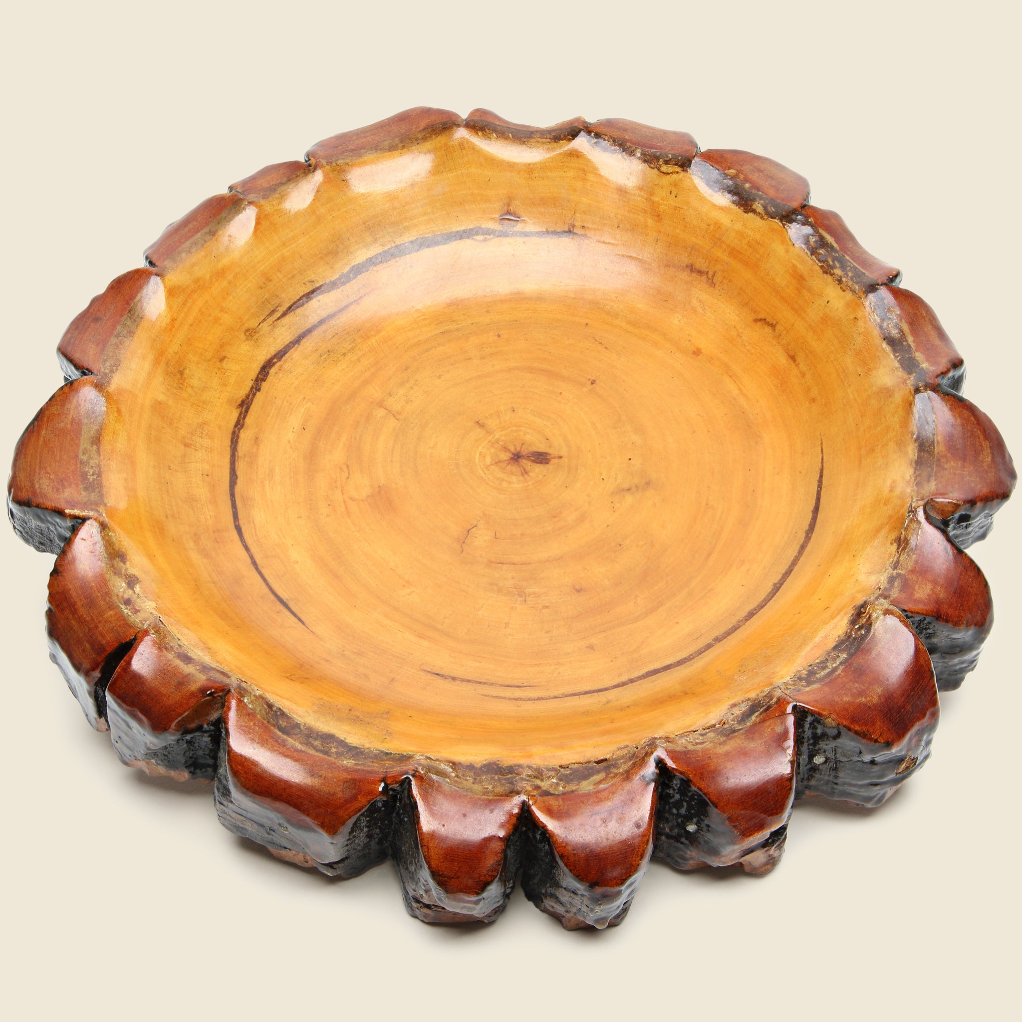Wooden Bark Bowl - Vintage - STAG Provisions - One & Done - Miscellaneous