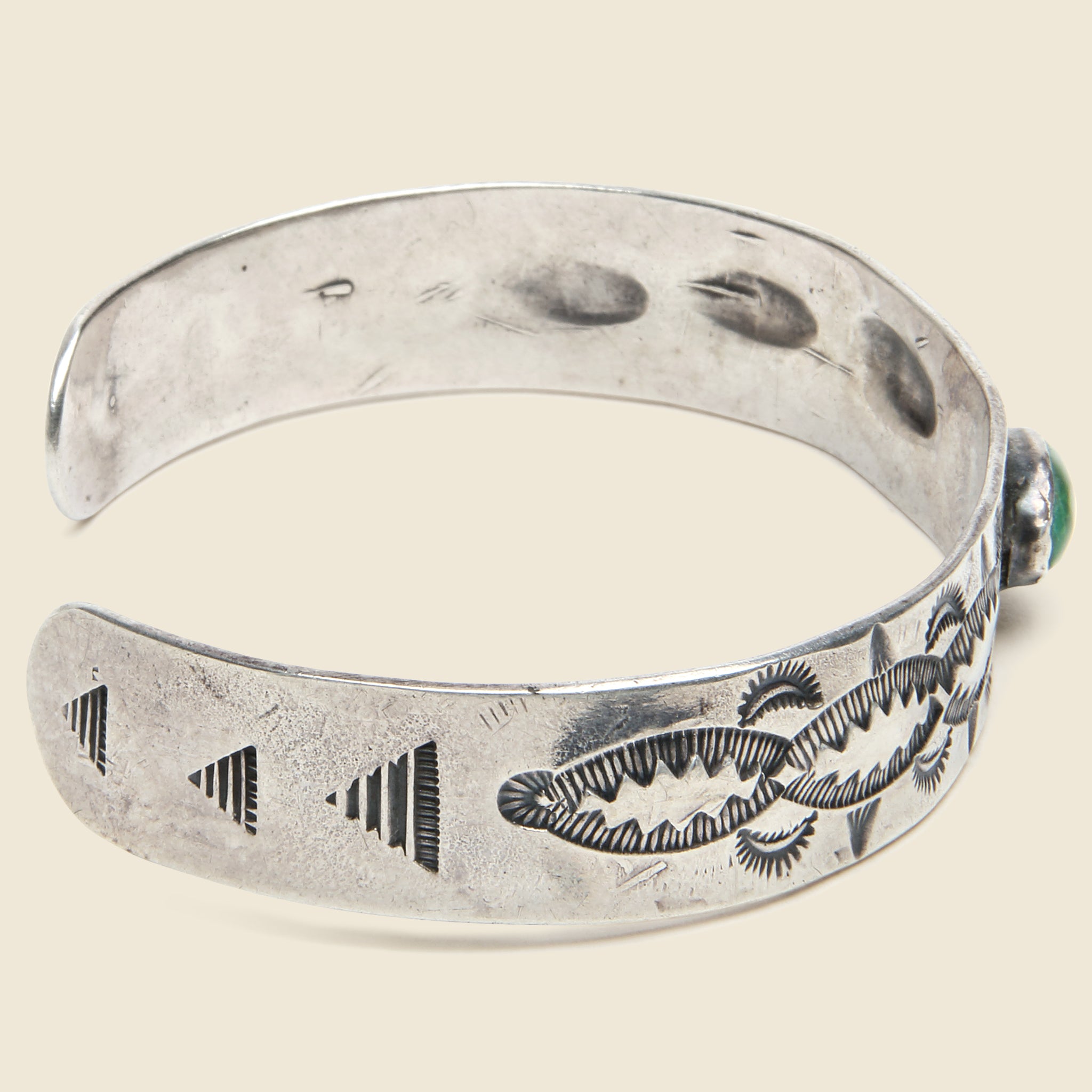 
                          Stamped Silver &amp; Turquoise Cuff #3 - Vintage - STAG Provisions - One &amp; Done - Accessories &amp; Jewelry
                        