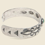 Stamped Silver & Turquoise Cuff #3 - Vintage - STAG Provisions - One & Done - Accessories & Jewelry