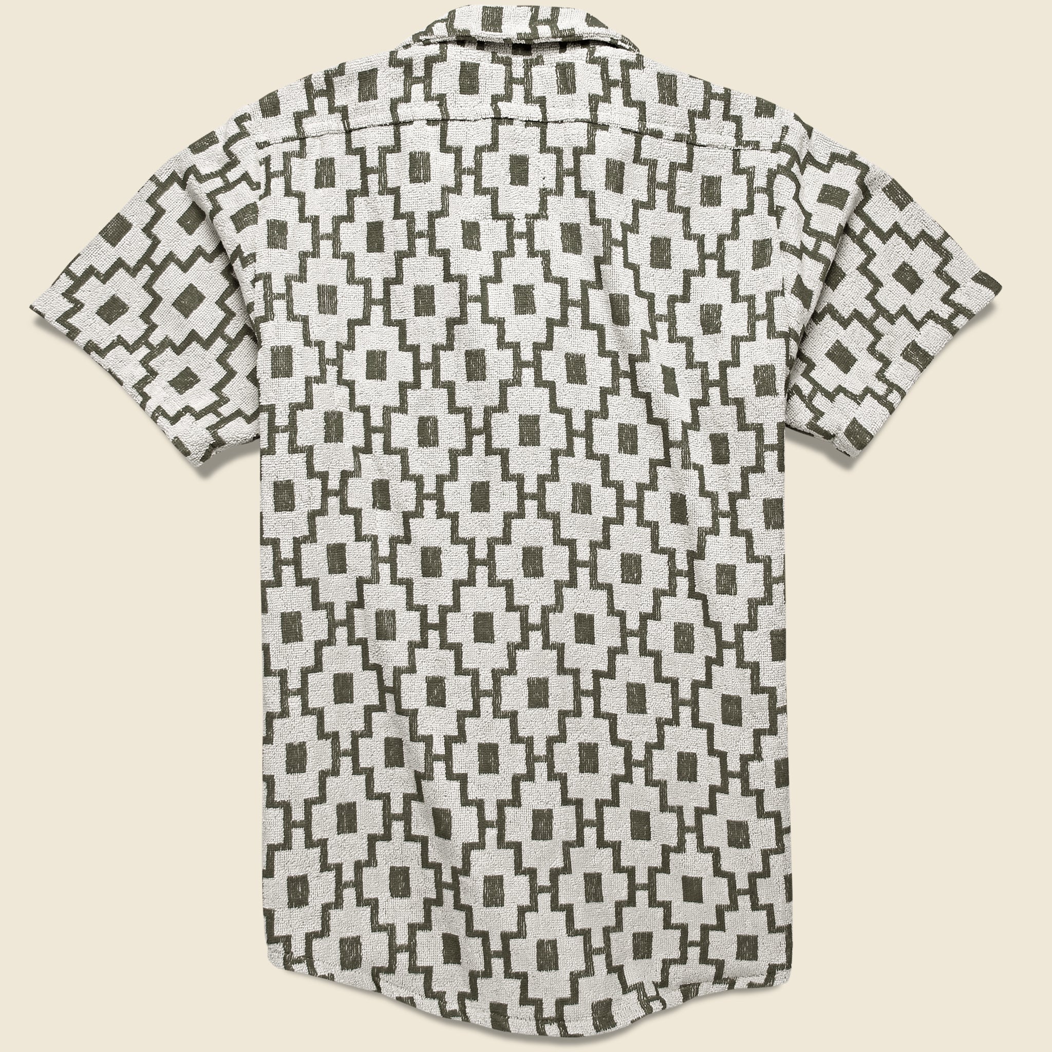 
                          Machu Terry Shirt - Olive/White - OAS - STAG Provisions - Tops - S/S Knit
                        