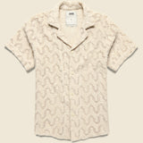 Atlas Crochet Terry Shirt - Cream - OAS - STAG Provisions - Tops - S/S Knit