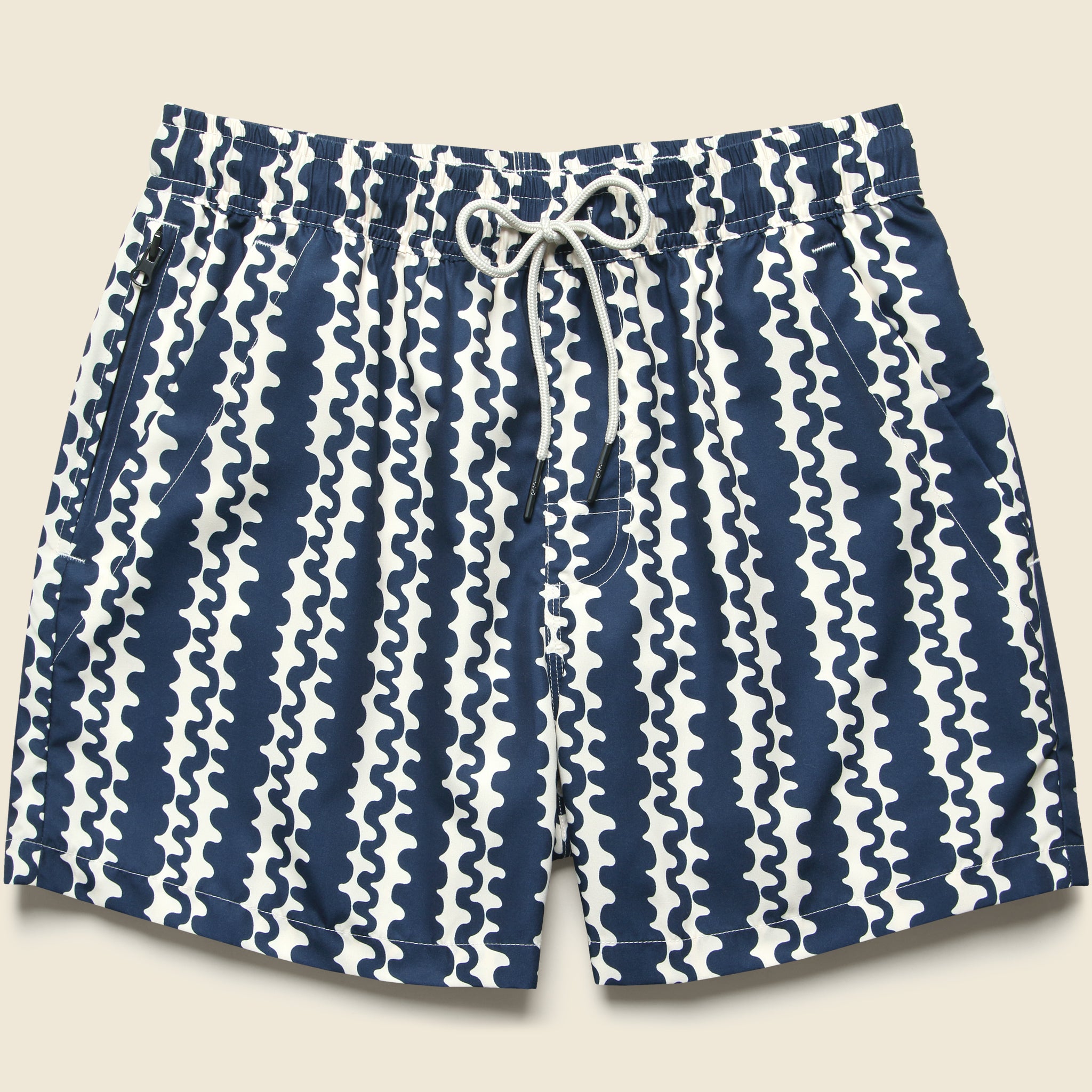 5" Swim Trunks - Blue Scribble