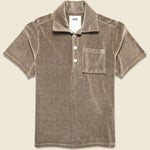 Morel Girona Velour Shirt - Brown - OAS - STAG Provisions - Tops - S/S Knit