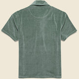 Girona Velour Shirt - Dark Green - OAS - STAG Provisions - Tops - S/S Knit