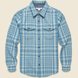 Blanket Shirt - Adriatic Lucent Plaid - Outerknown - STAG Provisions - Tops - L/S Woven - Plaid