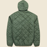 Diamond Quilted Bomber Hoody - Torrey Pine Green - Patagonia - STAG Provisions - Outerwear - Coat / Jacket