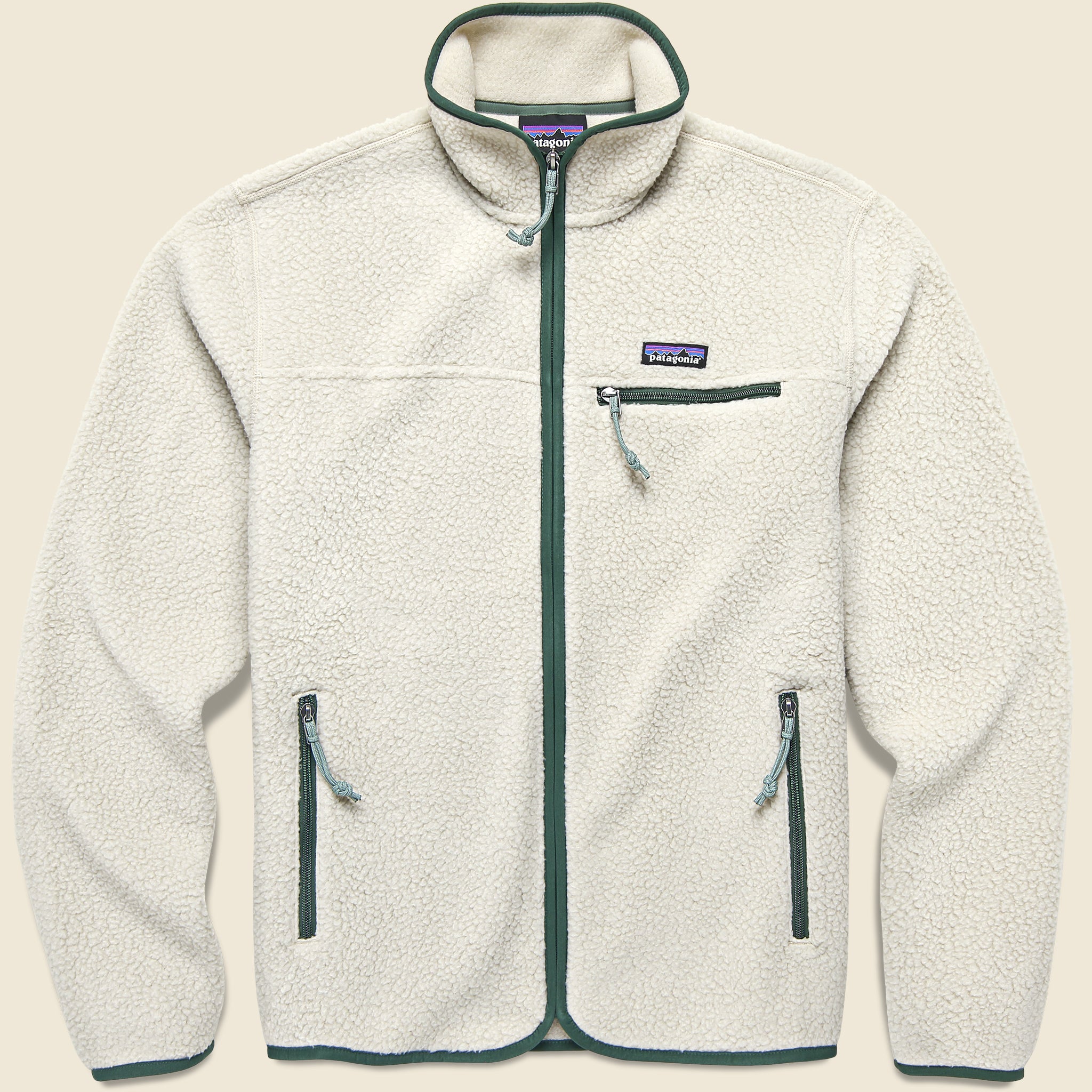 Retro Pile Jacket - Pelican/Canopy Green