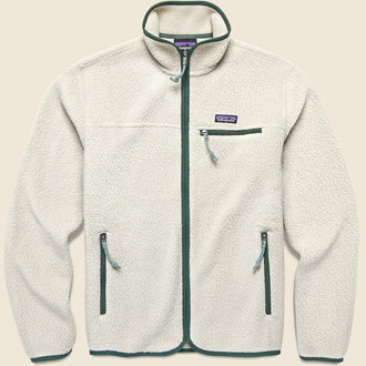 Retro Pile Jacket - Pelican/Canopy Green