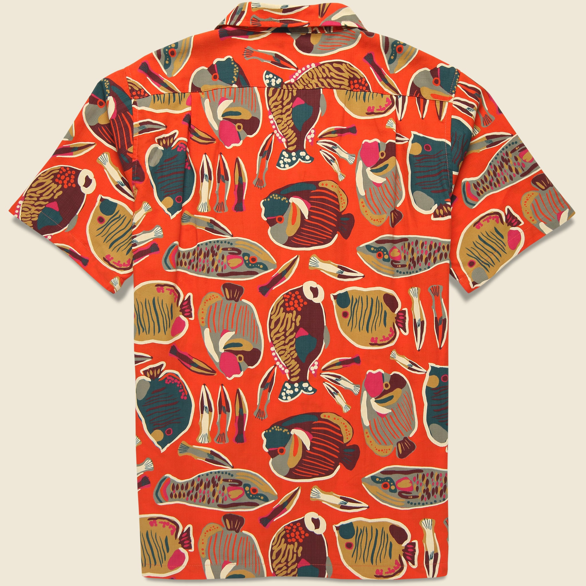 Tidal Threads Camp Shirt - Wrasse Pollinator Orange - Patagonia - STAG Provisions - Tops - S/S Woven - Other Pattern