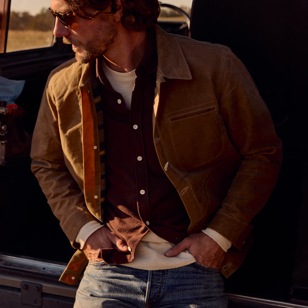Supply Jacket - Blanket Lined Waxed Tan Ridgeline - Rogue Territory - STAG Provisions - Outerwear - Coat / Jacket