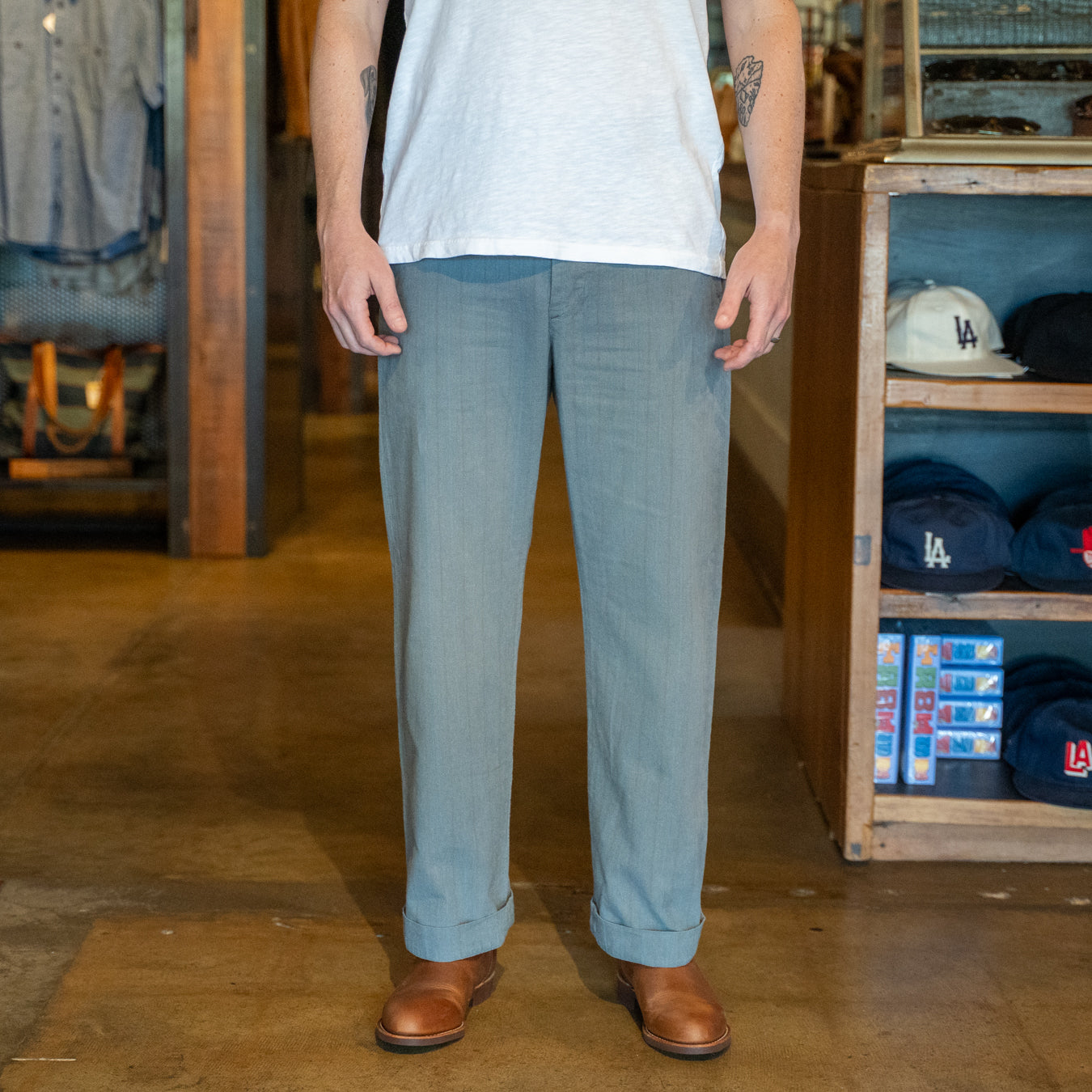 
                          Striped Maitland Chino - Navy
                        