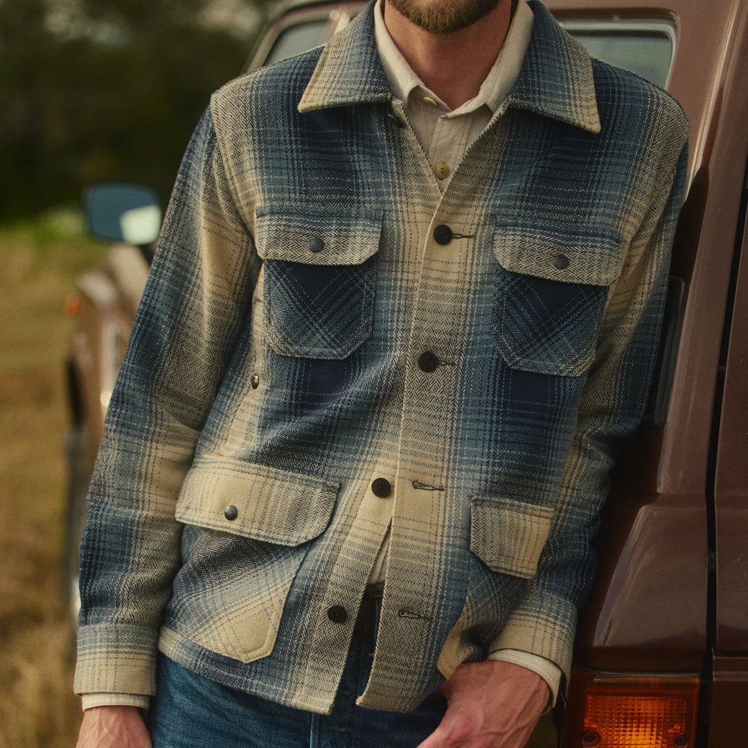 Wool Ruddick Overshirt - Blue - RRL - STAG Provisions - Outerwear - Shirt Jacket