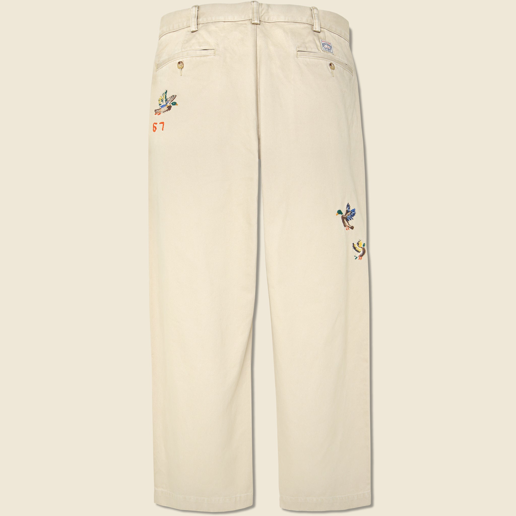 
                          Novelty Duck Embroidered Chino - Khaki
                        