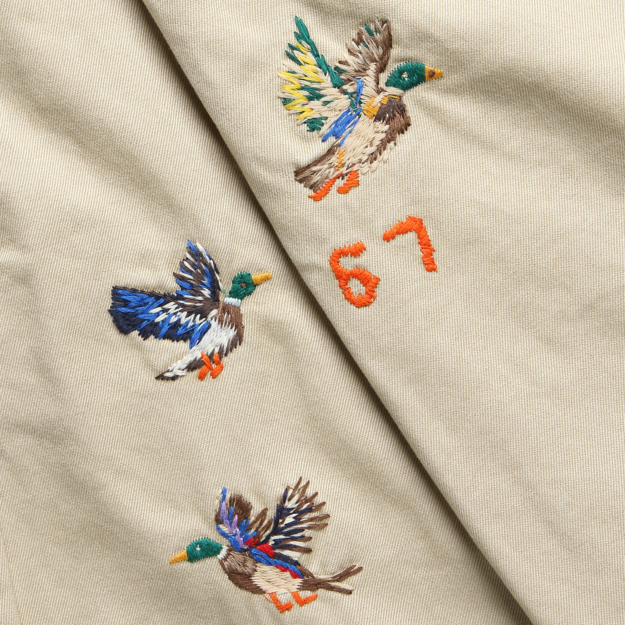 
                          Novelty Duck Embroidered Chino - Khaki
                        