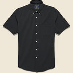 Atlantico Seersucker Shirt - Black - Portuguese Flannel - STAG Provisions - Tops - S/S Woven - Seersucker