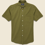 Atlantico Seersucker Shirt - Olive - Portuguese Flannel - STAG Provisions - Tops - S/S Woven - Seersucker