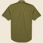 Atlantico Seersucker Shirt - Olive - Portuguese Flannel - STAG Provisions - Tops - S/S Woven - Seersucker