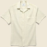 Folklore 3 Embroidered Camp Shirt - White - Portuguese Flannel - STAG Provisions - Tops - S/S Woven - Floral