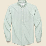 Belavista Oxford Shirt - Green Stripe - Portuguese Flannel - STAG Provisions - Tops - L/S Woven - Stripe