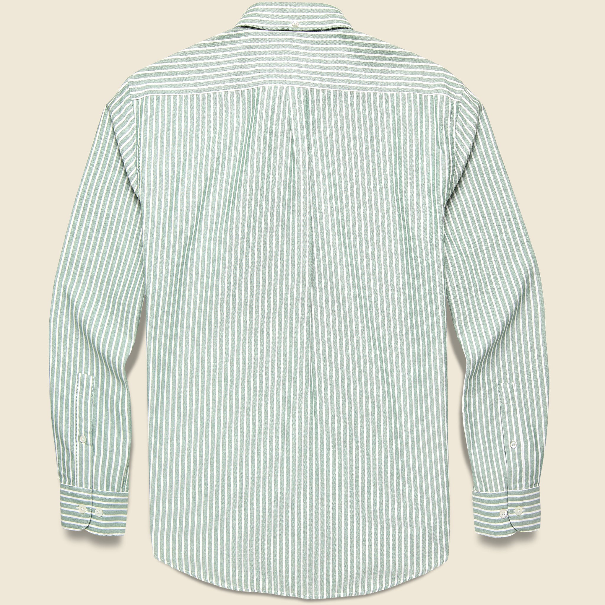 
                          Belavista Oxford Shirt - Green Stripe - Portuguese Flannel - STAG Provisions - Tops - L/S Woven - Stripe
                        