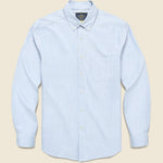 Belavista Brushed Oxford Shirt - Blue Stripe - Portuguese Flannel - STAG Provisions - Tops - L/S Woven - Stripe
