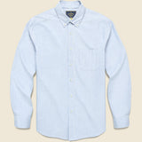 Belavista Brushed Oxford Shirt - Blue Stripe - Portuguese Flannel - STAG Provisions - Tops - L/S Woven - Stripe