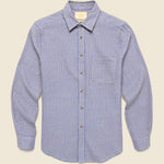 Pied Poule Shirt - Blue - Portuguese Flannel - STAG Provisions - Tops - L/S Woven - Other Pattern