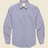 Pied Poule Shirt - Blue - Portuguese Flannel - STAG Provisions - Tops - L/S Woven - Other Pattern