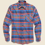 Basti Shirt - Blue/Orange - Portuguese Flannel - STAG Provisions - Tops - L/S Woven - Plaid