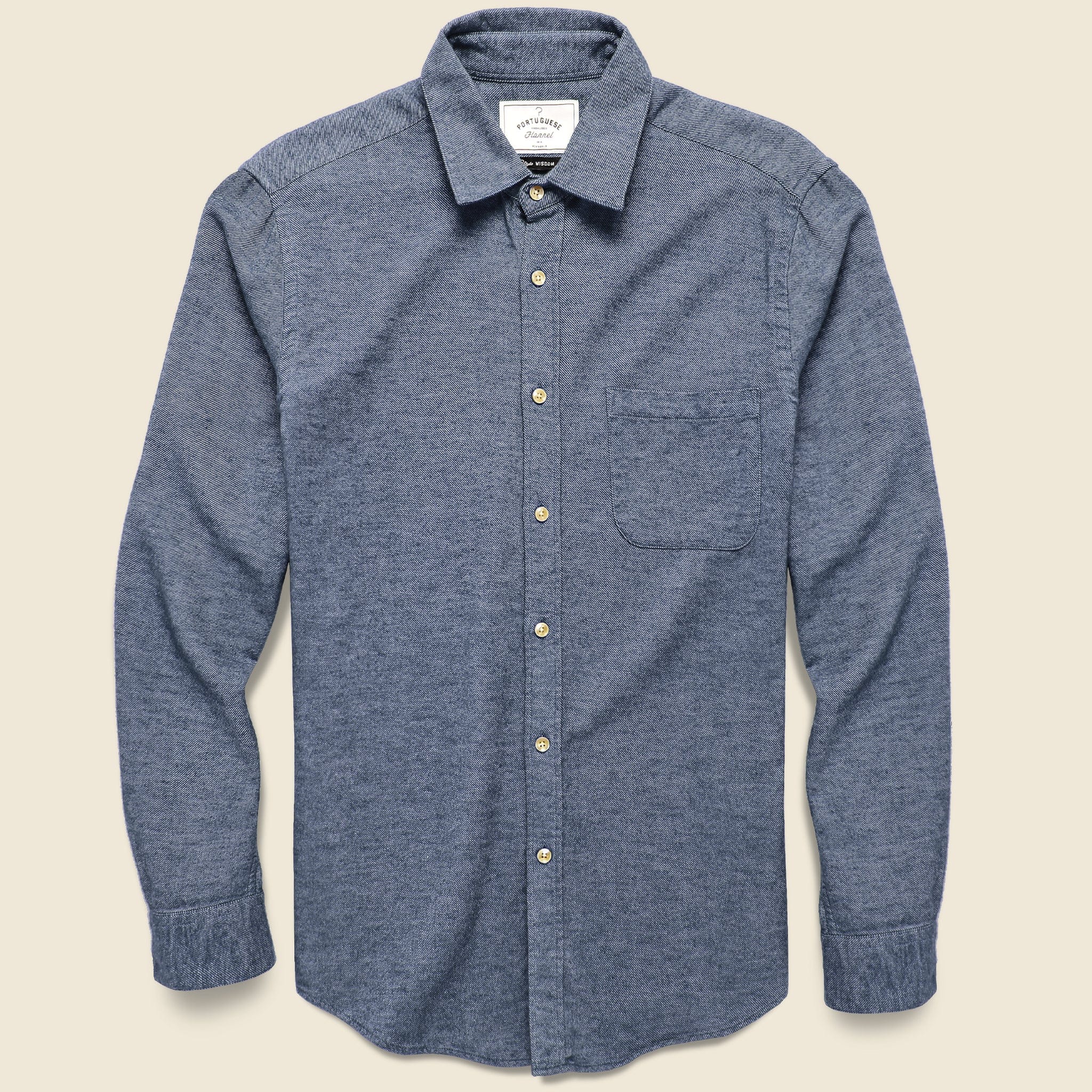Flannel Teca Shirt - Indigo - Portuguese Flannel - STAG Provisions - Tops - L/S Woven - Solid