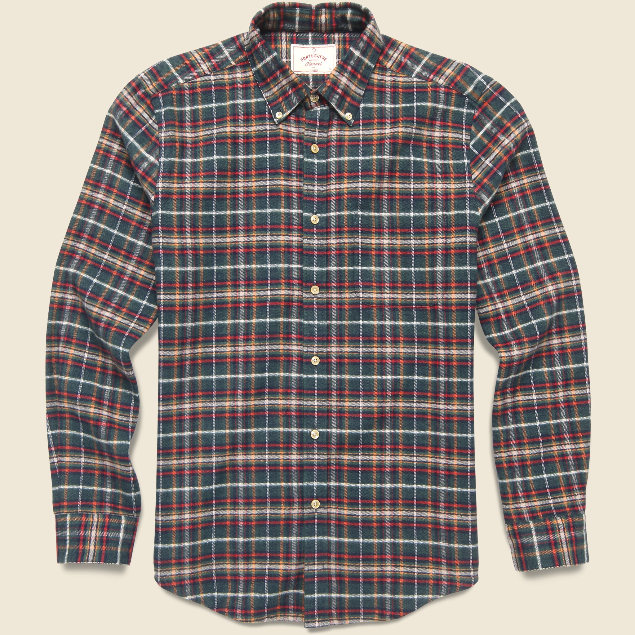 Forest Train Shirt - Green - Portuguese Flannel - STAG Provisions - Tops - L/S Woven - Plaid